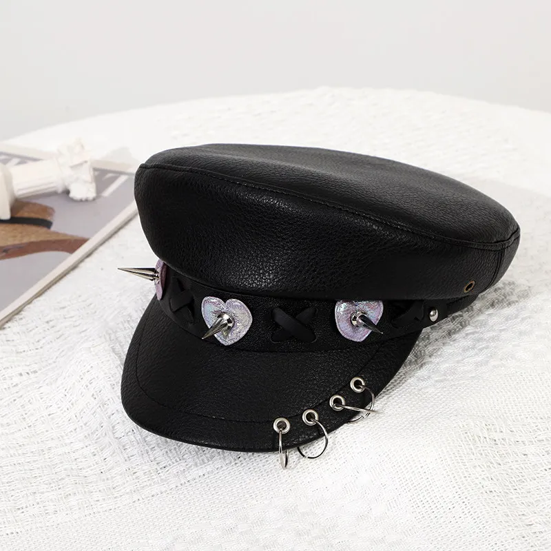 Y2k Navy Hat Fashion Hats for Women Punk Dark Rivet Leather Newsboy Hat
Y2k Navy Hat Fashion Hats for Women Punk Dark Rivet Leather Newsboy Hat
