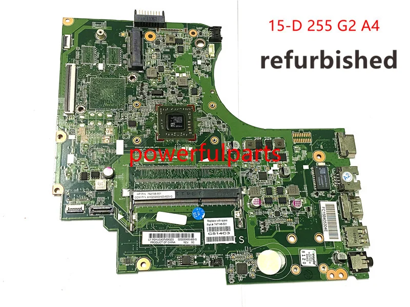 Материнская плата для Hp 15-D, материнская плата 255 G2, 747148-501 A4-5000 Cpu On-board 010195L00-35K-G, работает идеально
Материнская плата для Hp 15-D, материнская плата 255 G2, 747148-501 A4-5000 Cpu On-board 010195L00-35K-G, работает идеально