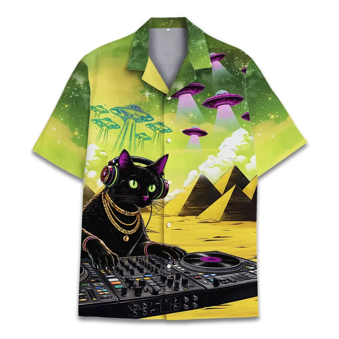 Men's Hawaiian Shirt DJ Black Cat Print Casual Short Sleeve Buttons Summer Male Beach Hawaii Shirts Funny Animal Graphic Blouses
Men's Hawaiian Shirt DJ Black Cat Print Casual Short Sleeve Buttons Summer Male Beach Hawaii Shirts Funny Animal Graphic Blouses