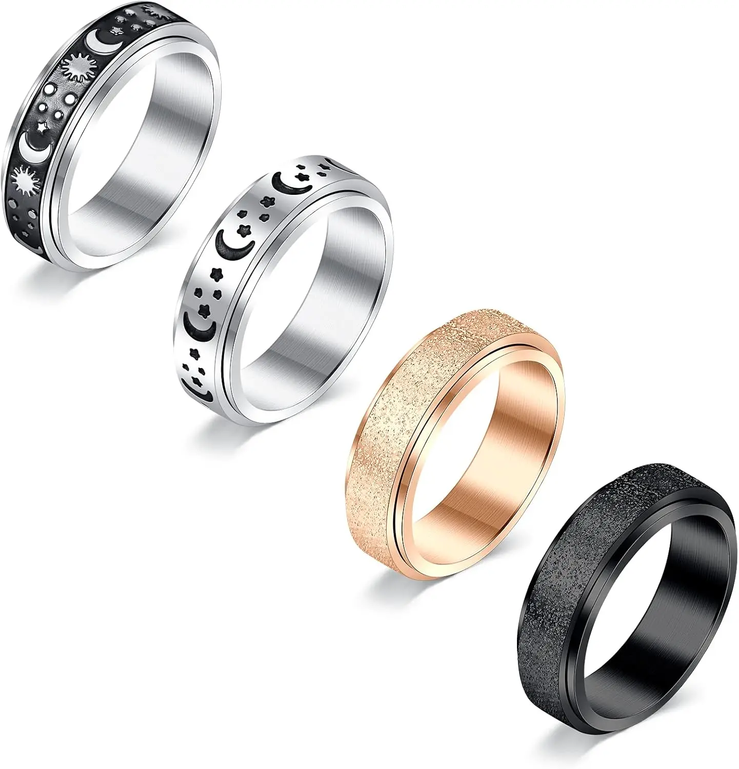 Кольца-антистресс для женщин и мужчин, вращающиеся серебряные кольца размеров 6-10, украшения для снятия стресса
Кольца-антистресс для женщин и мужчин, вращающиеся серебряные кольца размеров 6-10, украшения для снятия стресса