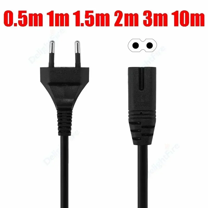 EU Plug AC Power Supply Cable Type C 2Prong IEC320 C7 1.2/1/1.5/ 2m 3m Power Extend Cord For HP PC Computer Monitor Notebook
EU Plug AC Power Supply Cable Type C 2Prong IEC320 C7 1.2/1/1.5/ 2m 3m Power Extend Cord For HP PC Computer Monitor Notebook