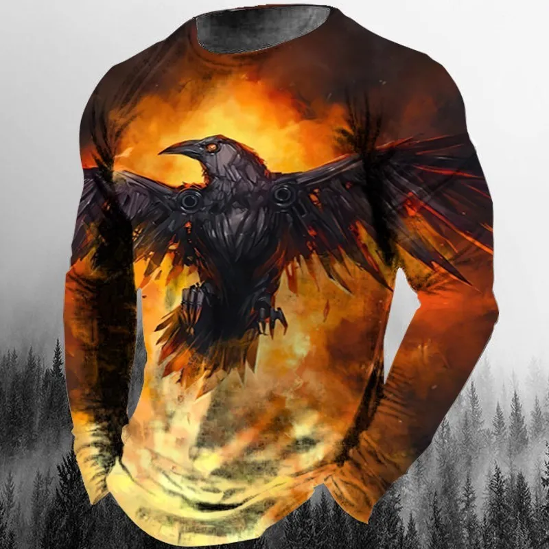 Vintage Men's Long Sleeve T-Shirts Printed Tees Animals Eagle Pattern Sweatshirts T-Shirt For Men Clothing Casual Oversized Tops
Vintage Men's Long Sleeve T-Shirts Printed Tees Animals Eagle Pattern Sweatshirts T-Shirt For Men Clothing Casual Oversized Tops