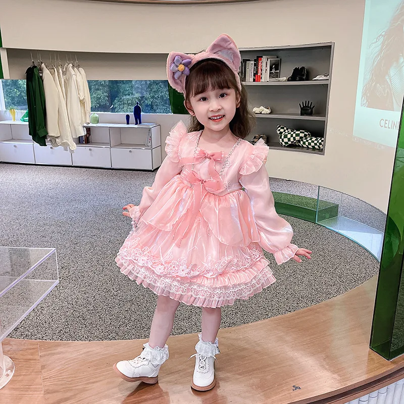 Dress for Girls Baby Autumn Lolita Girl Kawaii Wedding Dress Girl Ball Gown Princess Party Vestidos Pink Dresses for Girl
Dress for Girls Baby Autumn Lolita Girl Kawaii Wedding Dress Girl Ball Gown Princess Party Vestidos Pink Dresses for Girl