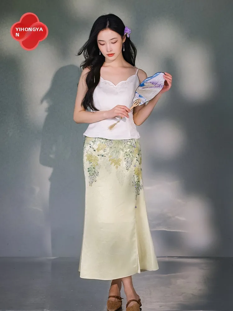 Ele Purple Wisteria f Skirt with Elastic Waist And Side Slit Fi Tail Design Commute Friendly Women's Faion
Ele Purple Wisteria f Skirt with Elastic Waist And Side Slit Fi Tail Design Commute Friendly Women's Faion