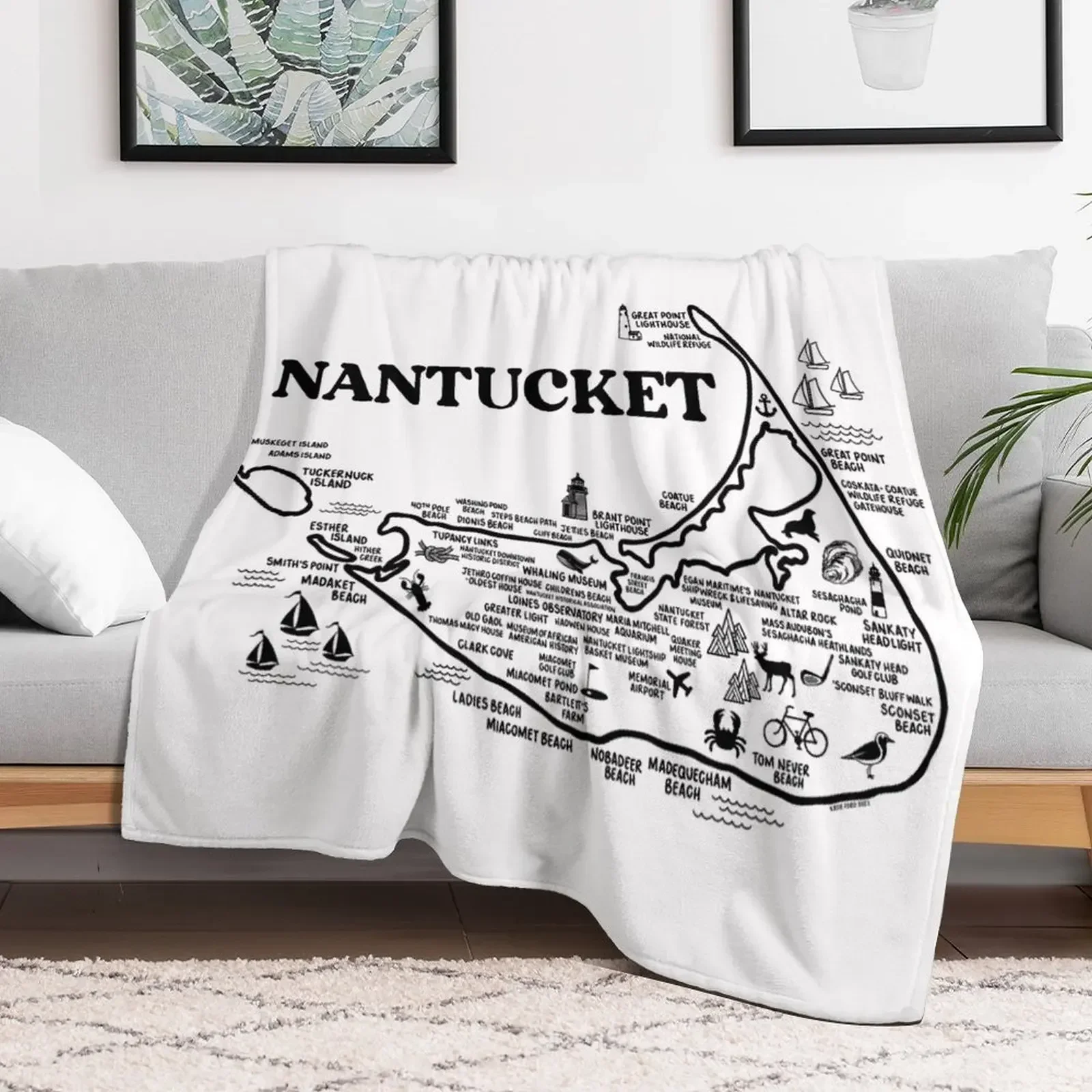 Nantucket Map Throw Blanket warm winter Luxury Designer Hairy Blankets
Nantucket Map Throw Blanket warm winter Luxury Designer Hairy Blankets