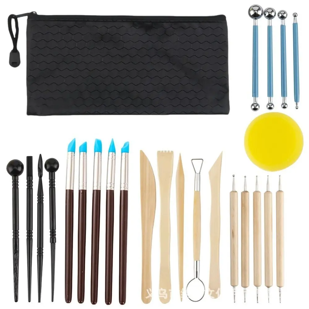25Pcs DIY Ceramics Clay Tools Set Handmade Practical Polymer Sculpting Tools Clay Complete Tool Wax Carving
25Pcs DIY Ceramics Clay Tools Set Handmade Practical Polymer Sculpting Tools Clay Complete Tool Wax Carving