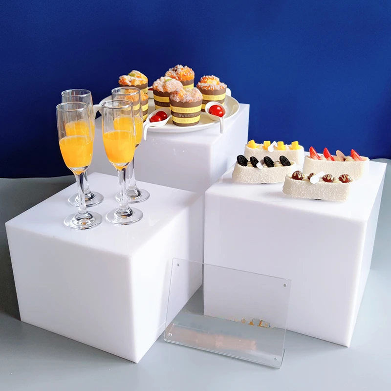 3pcs set square wedding decoration acrylic dessert table set buffet cake snack display stand white acrylic riser
3pcs set square wedding decoration acrylic dessert table set buffet cake snack display stand white acrylic riser