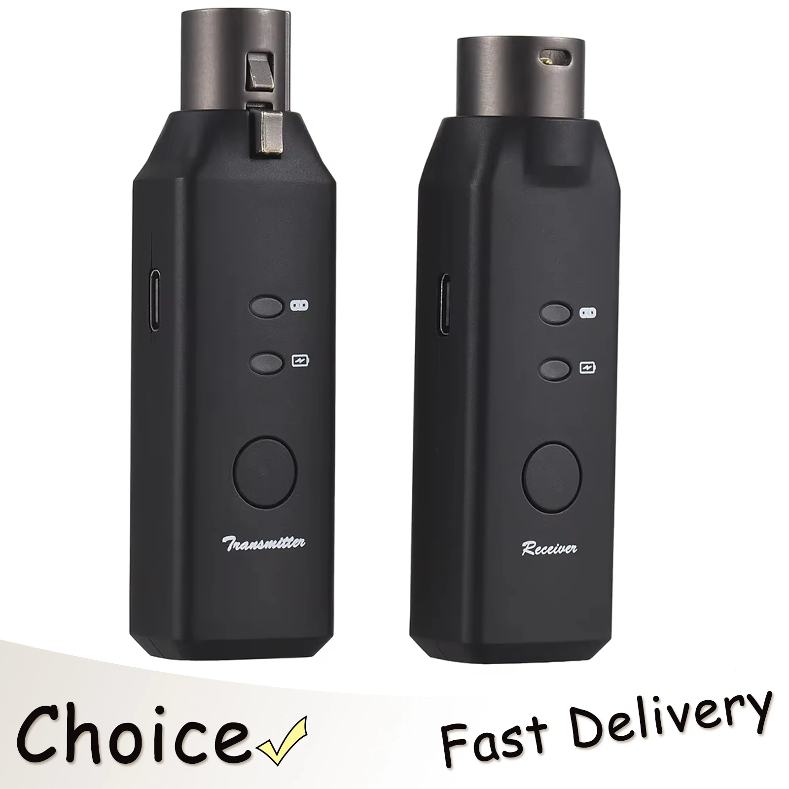 M-VAVE WP-7 2.4G Wireless Microphone System 6 Channels On XLR Mic Adapter Wireless Dynamic Microphone Transmitter Receiver