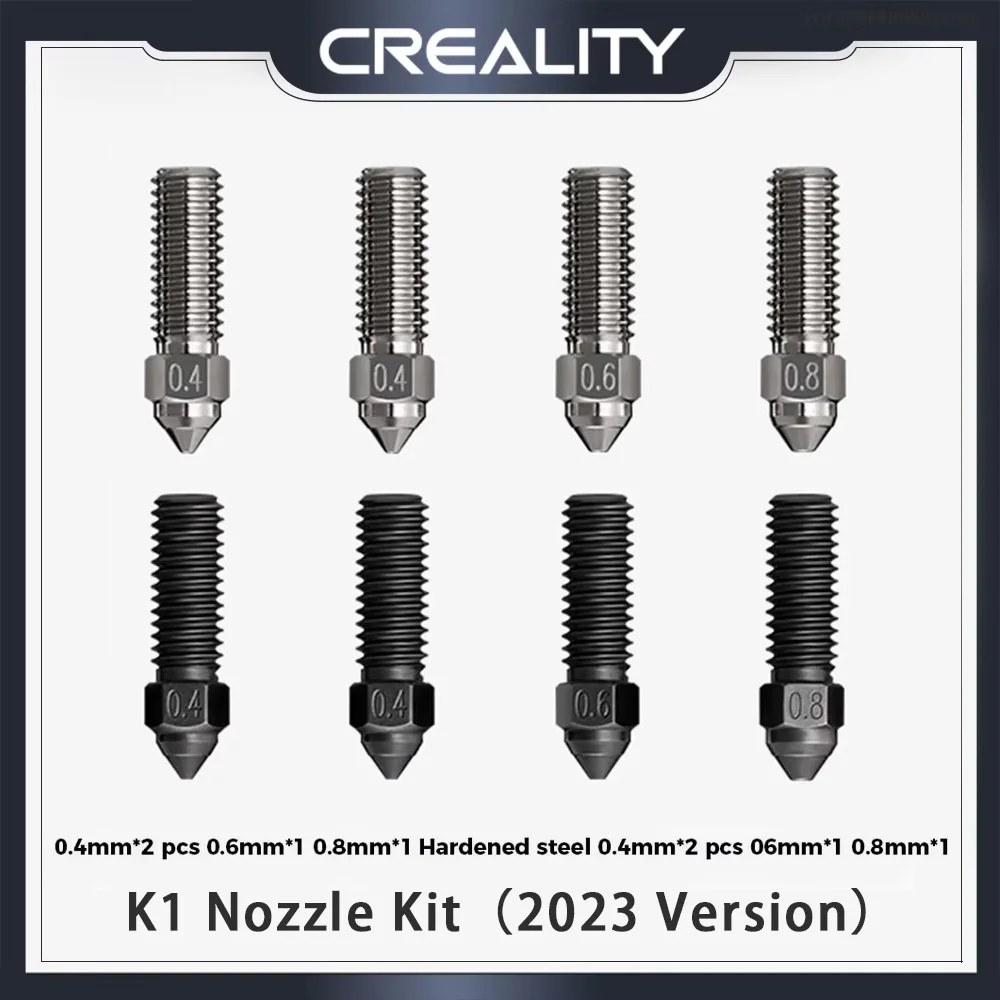 Комплект насадок Creality K1 с высокой теплопроводностью и высоким расходом для деталей 3D-принтера K1/K1 Max (2023)_CR-M4_CR-10SE_Ender-3 V3 KE
Комплект насадок Creality K1 с высокой теплопроводностью и высоким расходом для деталей 3D-принтера K1/K1 Max (2023)_CR-M4_CR-10SE_Ender-3 V3 KE