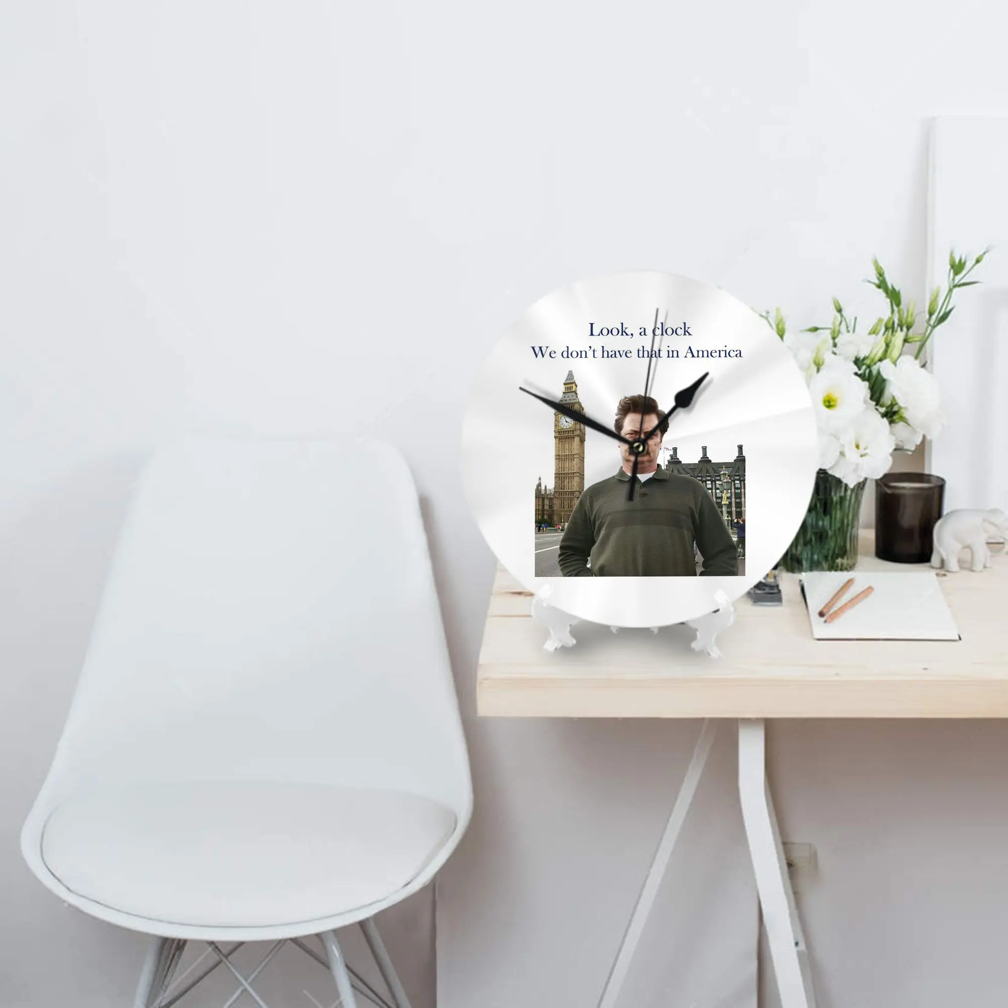 Ron Swanson - вид, часы, настенные часы, украшение комнаты, бесшумные круглые часы для спальни, гостиной, кухни, дома
Ron Swanson - вид, часы, настенные часы, украшение комнаты, бесшумные круглые часы для спальни, гостиной, кухни, дома