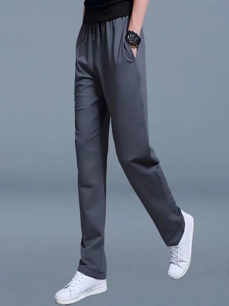 Men's Casual Pants Straight Slim Fit Elastic Waist Jogger Korean Classic Blue Black Gray Male Brand Trousers Plus Size
Men's Casual Pants Straight Slim Fit Elastic Waist Jogger Korean Classic Blue Black Gray Male Brand Trousers Plus Size