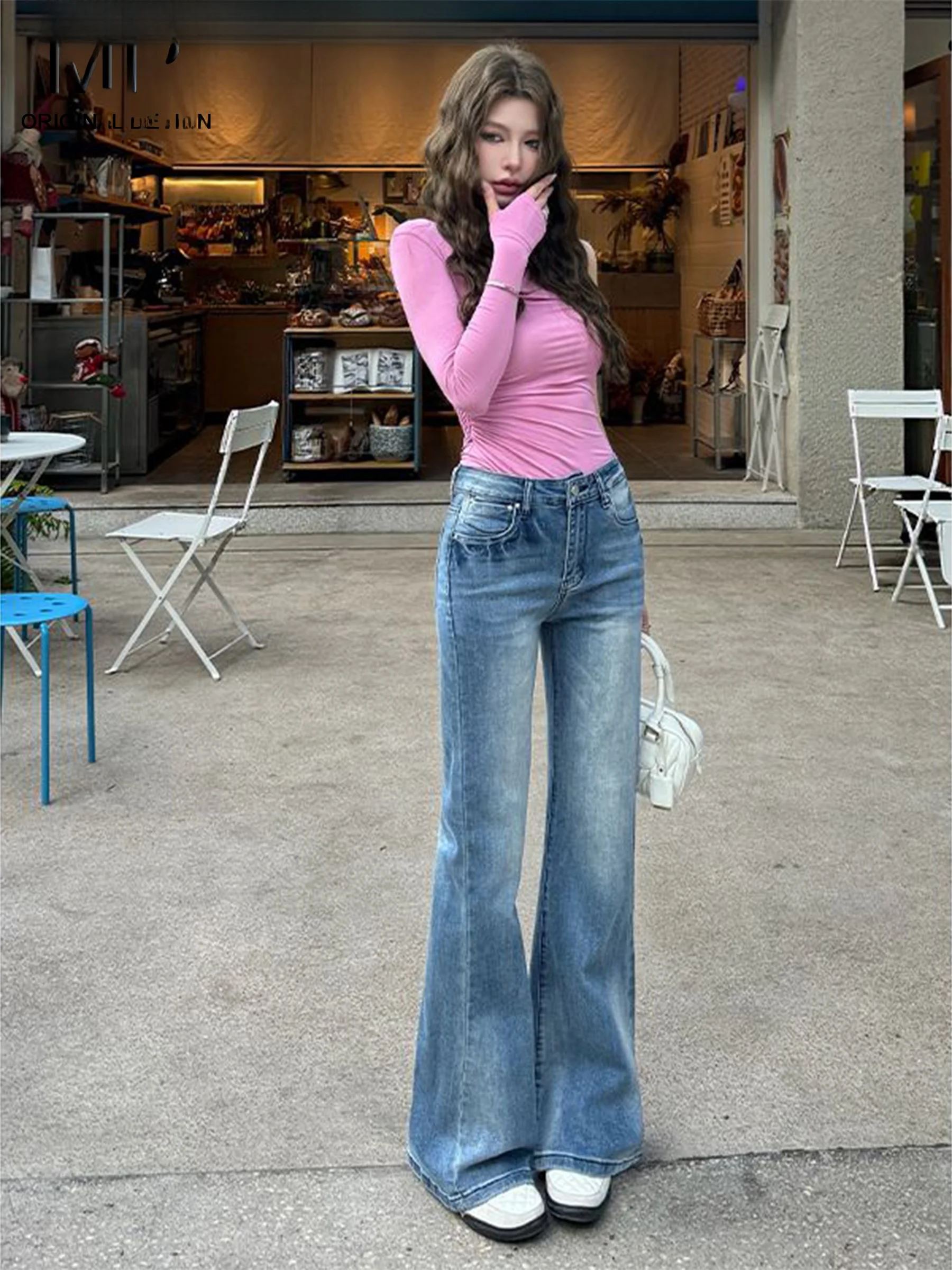 Retro Washed Low Waist Flared Jeans Women's Light Blue Summer Slimming Hoof Pants Casual High Waist Denim Skinnies
Retro Washed Low Waist Flared Jeans Women's Light Blue Summer Slimming Hoof Pants Casual High Waist Denim Skinnies