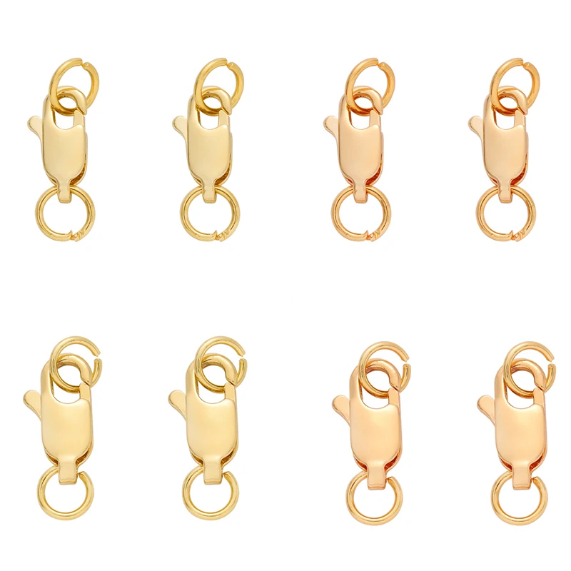 1/2 Set Copper 14K/18K Gold Plated Lobster Clasp With Open Jump Rings For Bracelet Necklace Chains Connectors DIY Jewelry Making
1/2 Set Copper 14K/18K Gold Plated Lobster Clasp With Open Jump Rings For Bracelet Necklace Chains Connectors DIY Jewelry Making