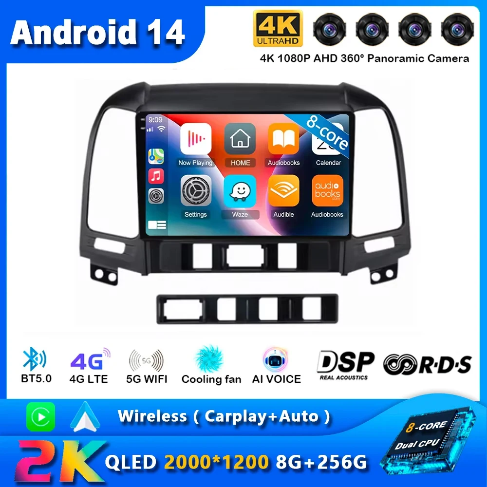 Автомобильное радио Android 14 для Hyundai Santa Fe 2 2006-2012 гг., навигация, GPS, мультимедийный видеоплеер, стерео беспроводной Carplay Wi-Fi + 4G
Автомобильное радио Android 14 для Hyundai Santa Fe 2 2006-2012 гг., навигация, GPS, мультимедийный видеоплеер, стерео беспроводной Carplay Wi-Fi + 4G