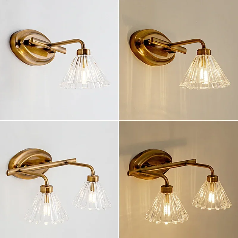 Vintage Led Wall Light Bronze Clear Lampshade Wall Lamp Bathroom LampFor Mirror Glass Cover Wandlamp Indoor Light
Vintage Led Wall Light Bronze Clear Lampshade Wall Lamp Bathroom LampFor Mirror Glass Cover Wandlamp Indoor Light
