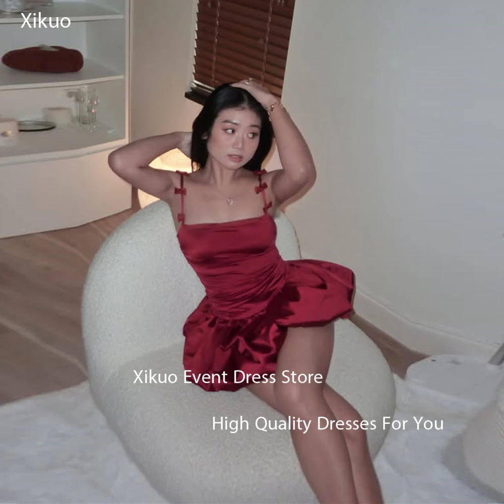 Xikuo Mini Satin Evening Dresses Summer Strapless Above Knee Party Prom Dress A Line Bow Pleated Vestidos De Fiesta Customized
Xikuo Mini Satin Evening Dresses Summer Strapless Above Knee Party Prom Dress A Line Bow Pleated Vestidos De Fiesta Customized