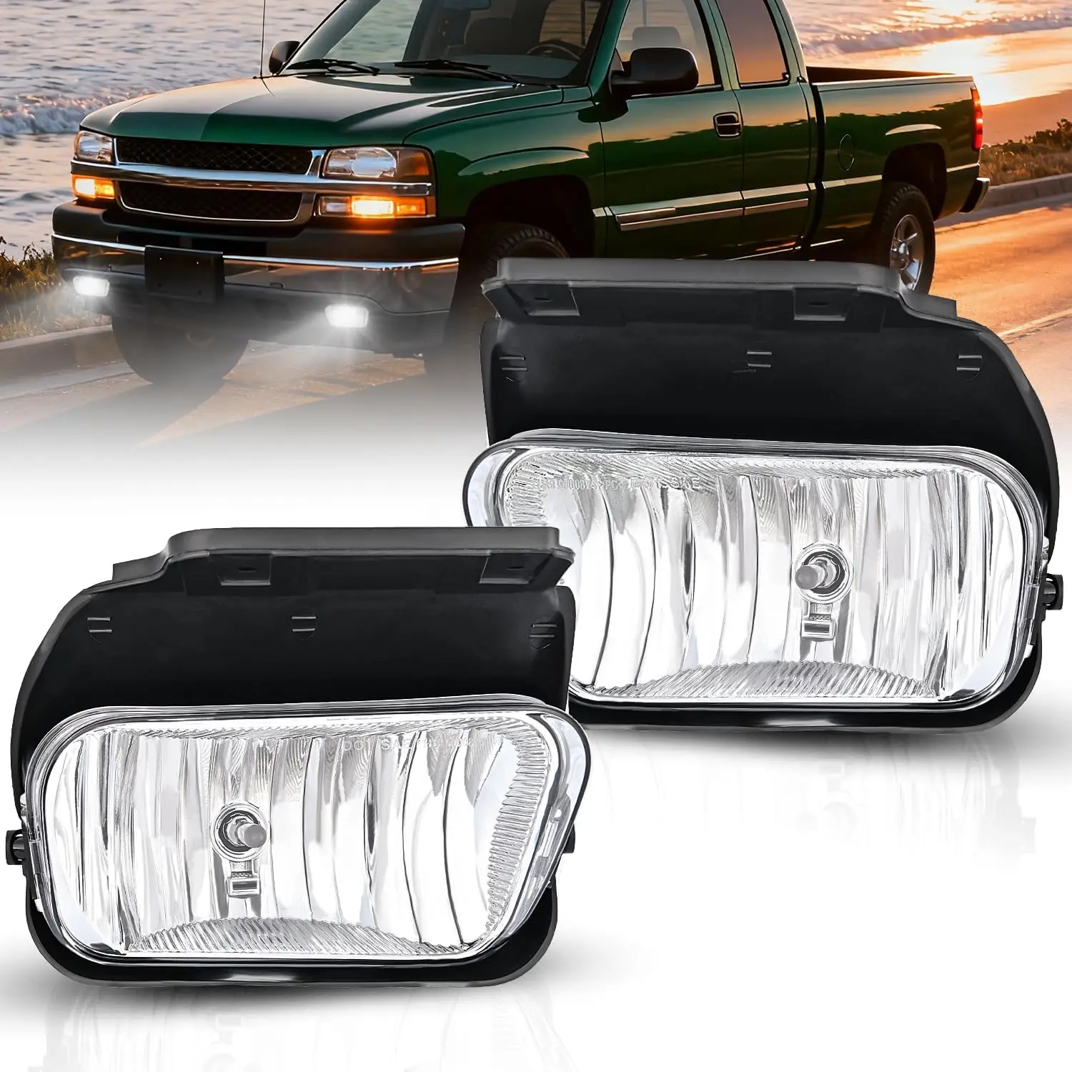 Nilight Fog Light Assembly Compatible with 2003 2004 2005 2006 2007 Chevy Silverado 1500 2500 3500 2002-2006 Avalanche w/o Body Cladding with H10 12V 42W Halogen Bulbs (OE) Part# 15190983, 15190982.
Nilight Fog Light Assembly Compatible with 2003 2004 2005 2006 2007 Chevy Silverado 1500 2500 3500 2002-2006 Avalanche w/o Body Cladding with H10 12V 42W Halogen Bulbs (OE) Part# 15190983, 15190982.