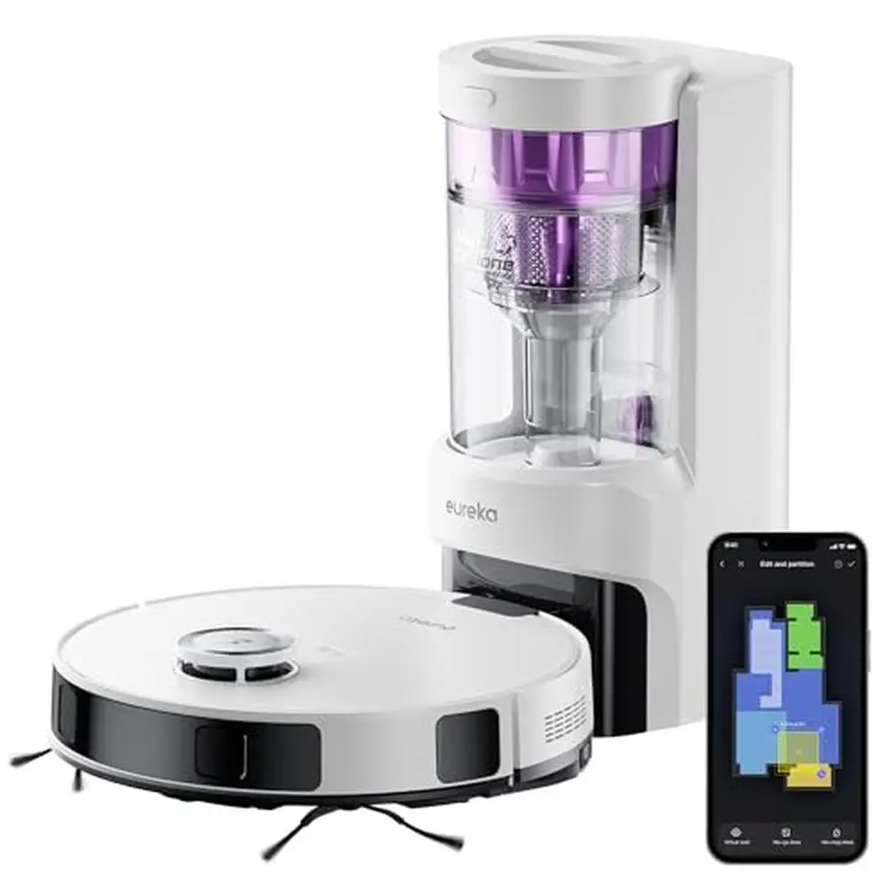 E10s Bagless Self-Emptying Robot Vacuum and Mop Combo LiDAR Navigation 45-Day Capacity 4000Pa Suction Pet Hair Carpet Hard Floor
E10s Bagless Self-Emptying Robot Vacuum and Mop Combo LiDAR Navigation 45-Day Capacity 4000Pa Suction Pet Hair Carpet Hard Floor