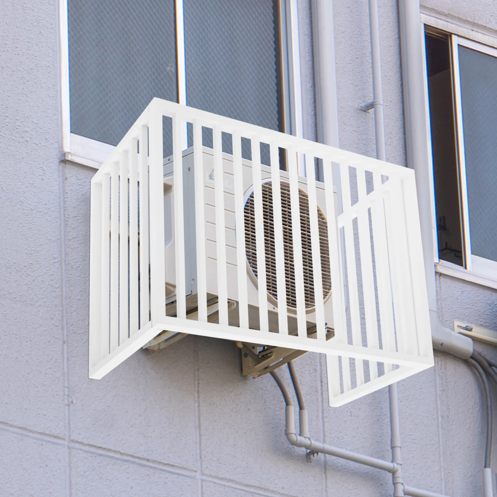 Белая защитная перегородка для наружного блока кондиционера из алюминиевого сплава, современная, настенная, отдельно стоящая, с функцией защиты от посторонних глаз
Белая защитная перегородка для наружного блока кондиционера из алюминиевого сплава, современная, настенная, отдельно стоящая, с функцией защиты от посторонних глаз