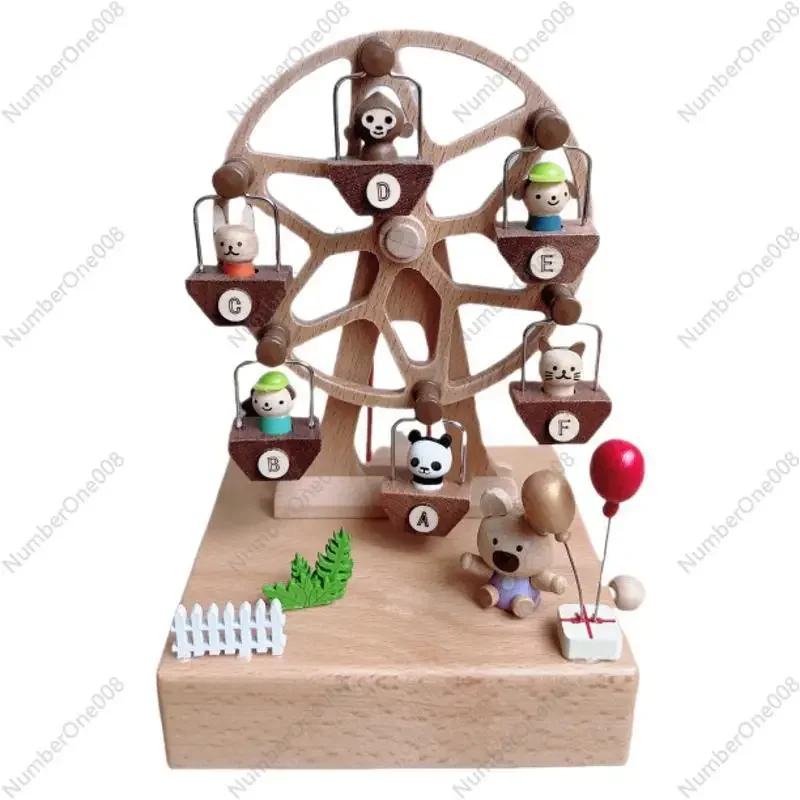 Деревянная музыкальная шкатулка-колесо обозрения с животными - механическая заводная вращающаяся игрушка, идеальный подарок для детей и взрослых
Деревянная музыкальная шкатулка-колесо обозрения с животными - механическая заводная вращающаяся игрушка, идеальный подарок для детей и взрослых