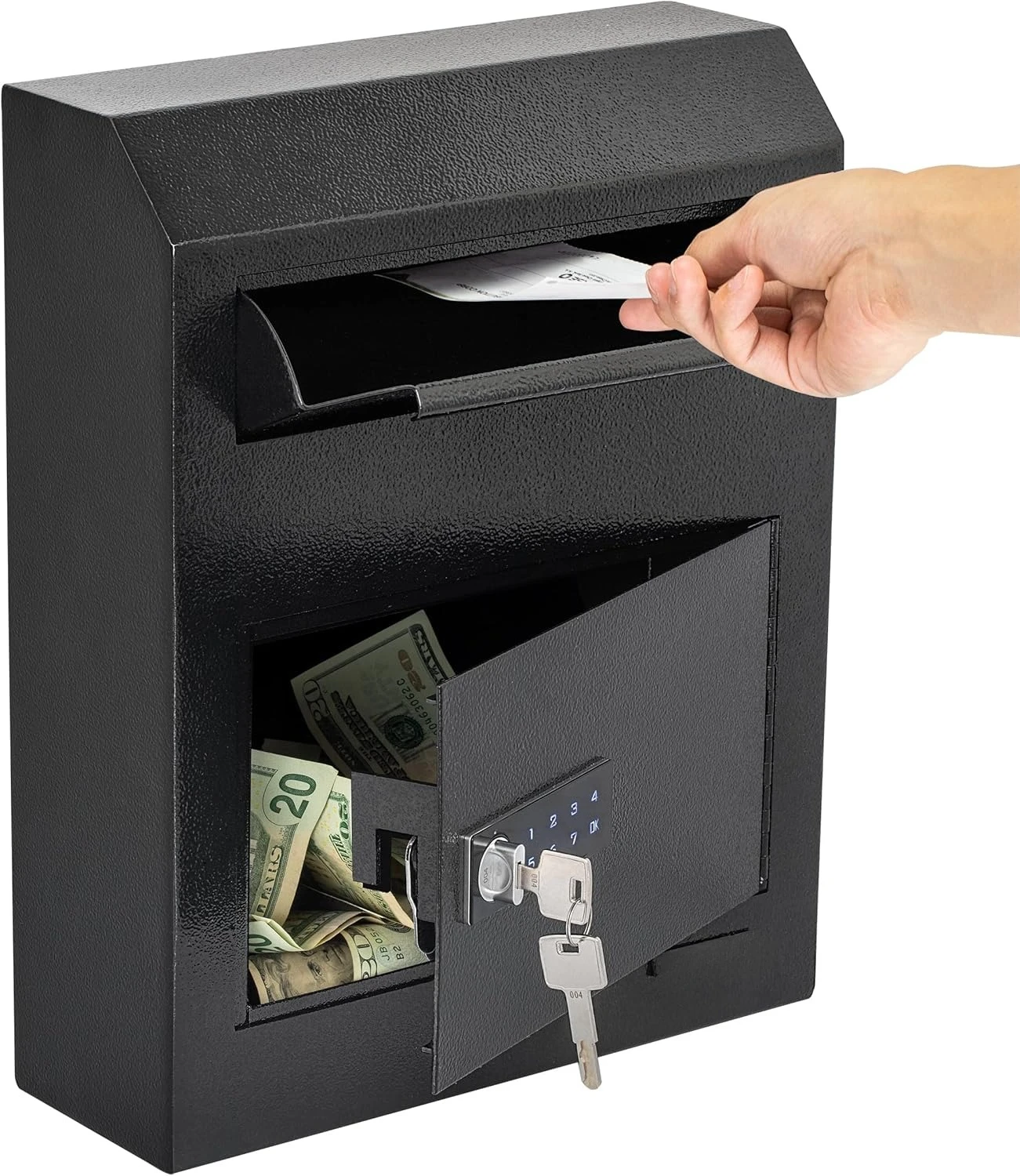 Key Drop Box with Lock, Drop Slot Depository Safe Box Digital Keypad, Money Drop Safe for Business, Lock with Key Indoor Use
Key Drop Box with Lock, Drop Slot Depository Safe Box Digital Keypad, Money Drop Safe for Business, Lock with Key Indoor Use