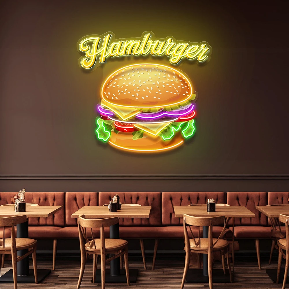 Hamburger Neon Sign Custom Fast Food Shop Wall Decor Neon Light Burger Store Art Business Logo Welcome Sign Personalized Gift
Hamburger Neon Sign Custom Fast Food Shop Wall Decor Neon Light Burger Store Art Business Logo Welcome Sign Personalized Gift