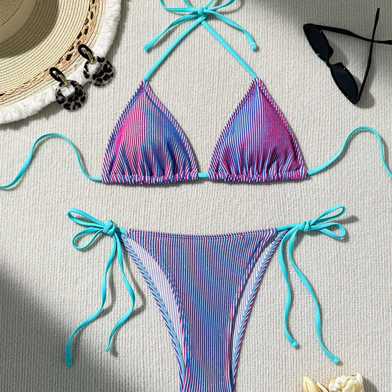 2025 Summer New Sexy Triangle Lace Women Split Bikini Fashion Color Change Silver Silk Female Beach Swimsuit Sets
2025 Summer New Sexy Triangle Lace Women Split Bikini Fashion Color Change Silver Silk Female Beach Swimsuit Sets