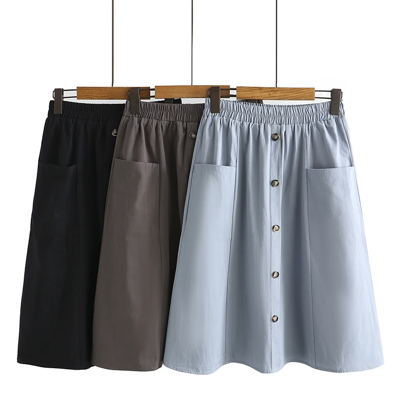 plus Size Women's A-Line Skirt Elastic Waist Pocket High Waist Midi Skirt Summer Korean Style for Heavy Girls up to 200 Pounds
plus Size Women's A-Line Skirt Elastic Waist Pocket High Waist Midi Skirt Summer Korean Style for Heavy Girls up to 200 Pounds