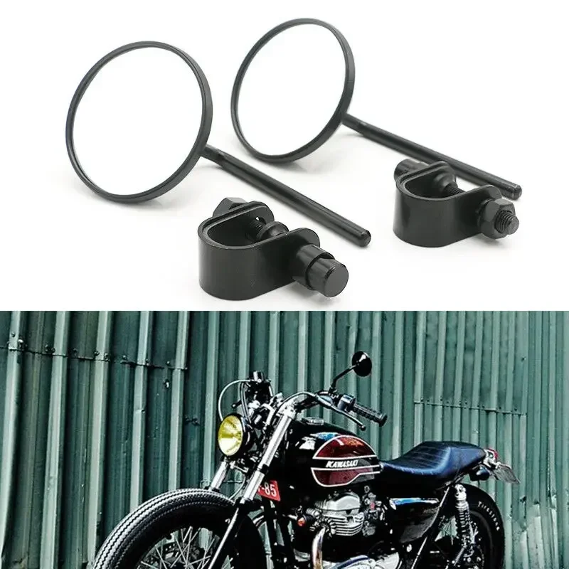 Black Round 7/8"-1" Handlebar Rear View Side Caliper Mirror For Cafe Racer Dyna 1200 
Black Round 7/8"-1" Handlebar Rear View Side Caliper Mirror For Cafe Racer Dyna 1200