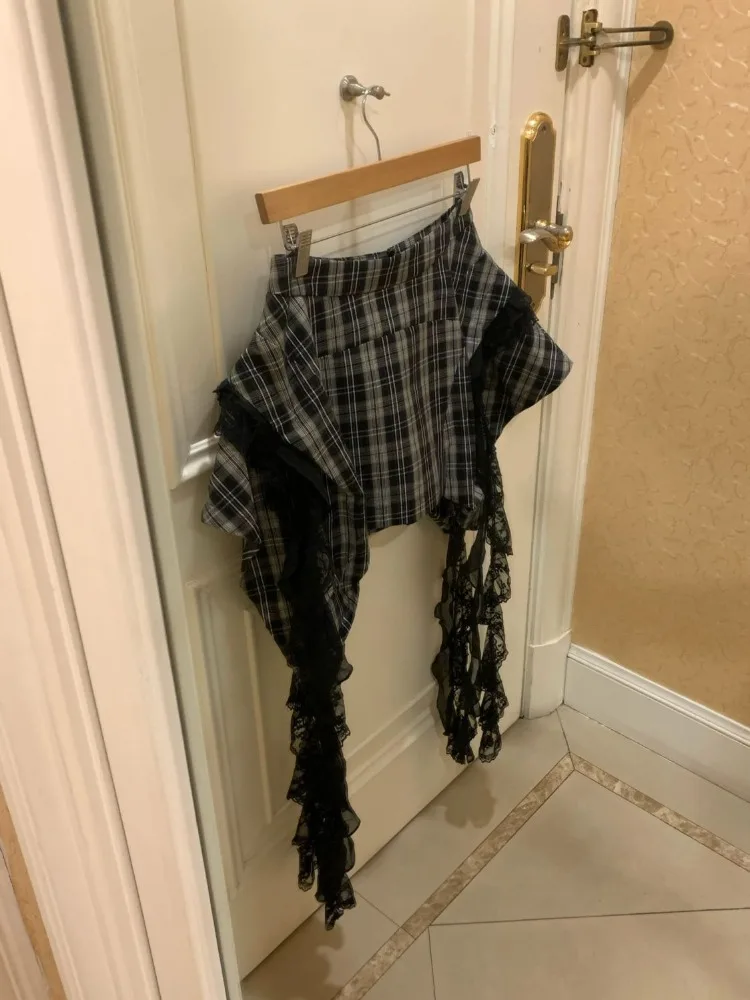 American Vintage Spicy Girl Plaid Lace Tassel Skirts Irregular High Waist Skirt for Women 2025 Summer New Faldas De Mujer
American Vintage Spicy Girl Plaid Lace Tassel Skirts Irregular High Waist Skirt for Women 2025 Summer New Faldas De Mujer