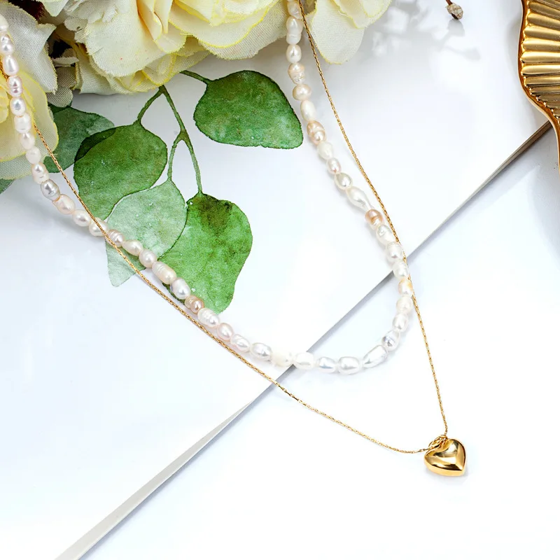 Ladies Love Necklace Freshwater Pearl Necklace Female Bohemian Design Light Luxury Double Layer Titanium Steel Necklace
Ladies Love Necklace Freshwater Pearl Necklace Female Bohemian Design Light Luxury Double Layer Titanium Steel Necklace