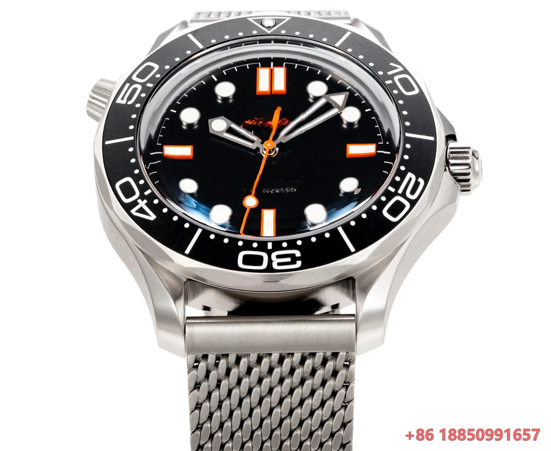 42mm Diver Style Automatic Mechanical Men Watch, 8806 Movement, Stainless Steel Case, Aluminum Bezel, Luminous Hands, Sapphire Exhibition Back, Mesh Bracelet and Rubber Strap Set
42mm Diver Style Automatic Mechanical Men Watch, 8806 Movement, Stainless Steel Case, Aluminum Bezel, Luminous Hands, Sapphire Exhibition Back, Mesh Bracelet and Rubber Strap Set