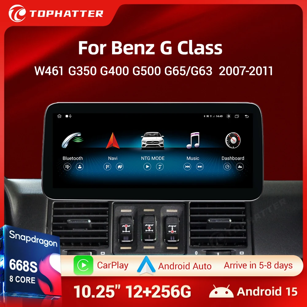 10.25'' Car Radio For Mercedes Benz G Class G500 G65 W461 Android 15 Wireless Carplay Android Auto Multimedia Navigation GPS
10.25'' Car Radio For Mercedes Benz G Class G500 G65 W461 Android 15 Wireless Carplay Android Auto Multimedia Navigation GPS