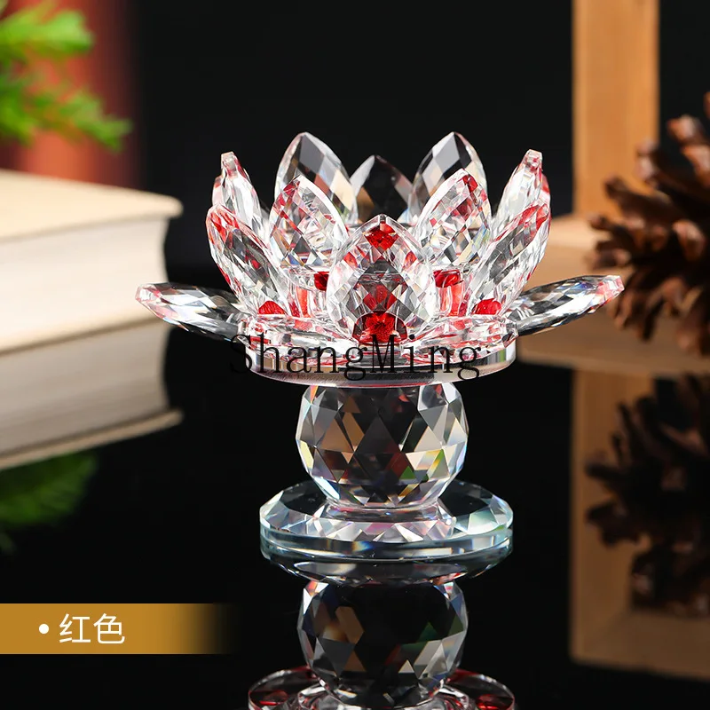 New Colorful Crystal Lotus Ornament Ghee Lamp Holder Candlestick Ornament Decorative Supplies Spot Wholesale White Crystal
New Colorful Crystal Lotus Ornament Ghee Lamp Holder Candlestick Ornament Decorative Supplies Spot Wholesale White Crystal