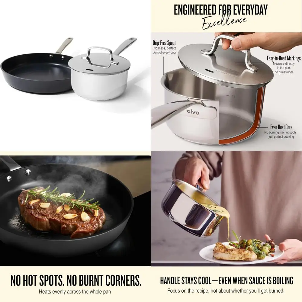 Набор посуды с антипригарным покрытием из 18 предметов: кастрюли и сковороды премиум-класса для приготовления пищи на кухне
Набор посуды с антипригарным покрытием из 18 предметов: кастрюли и сковороды премиум-класса для приготовления пищи на кухне