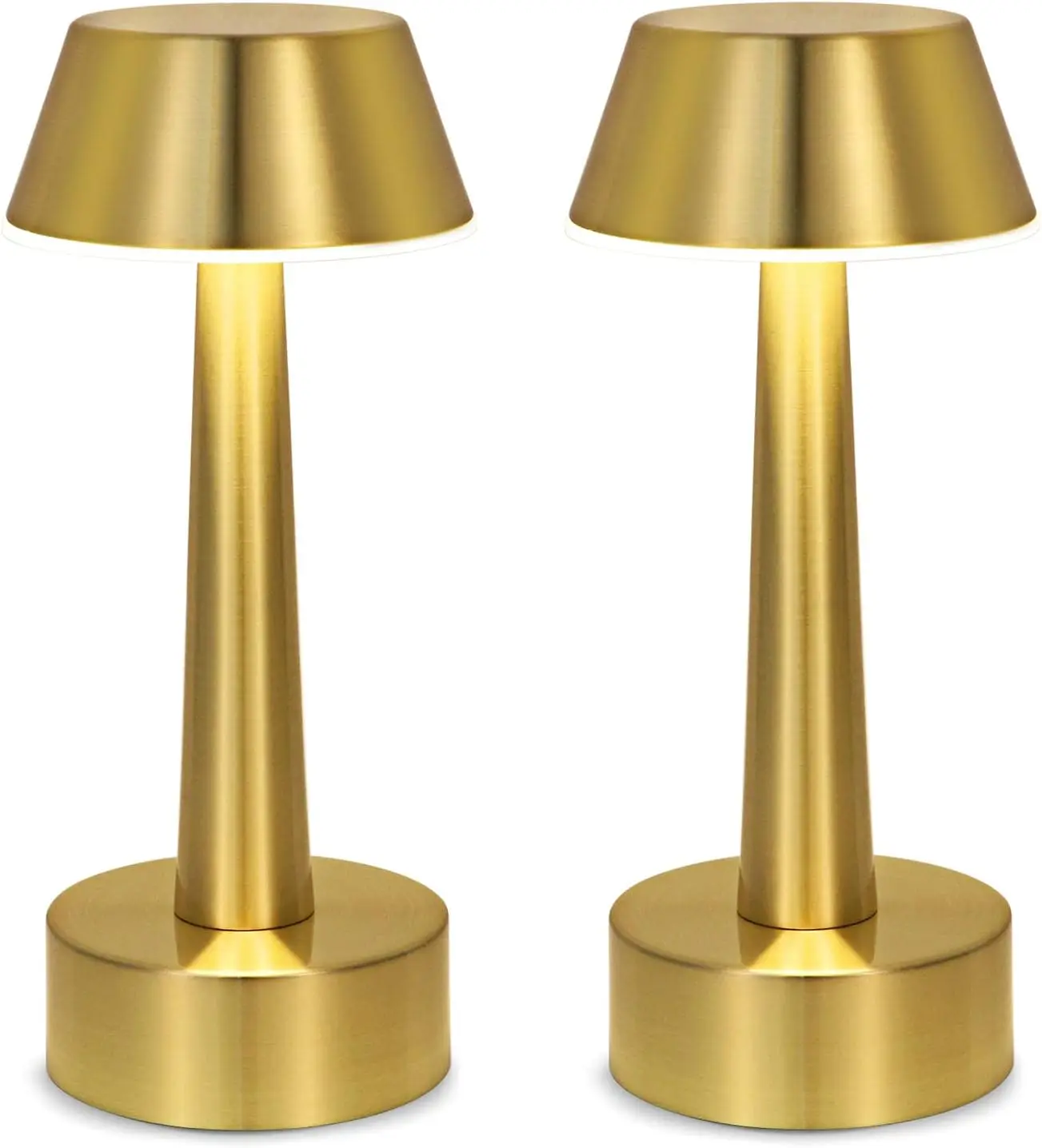 Rechargeable Cordless LED Table Lamp with Touch Dimming, Portable Gold Metal Night Light for Bedroom Desk Outdoor
Rechargeable Cordless LED Table Lamp with Touch Dimming, Portable Gold Metal Night Light for Bedroom Desk Outdoor