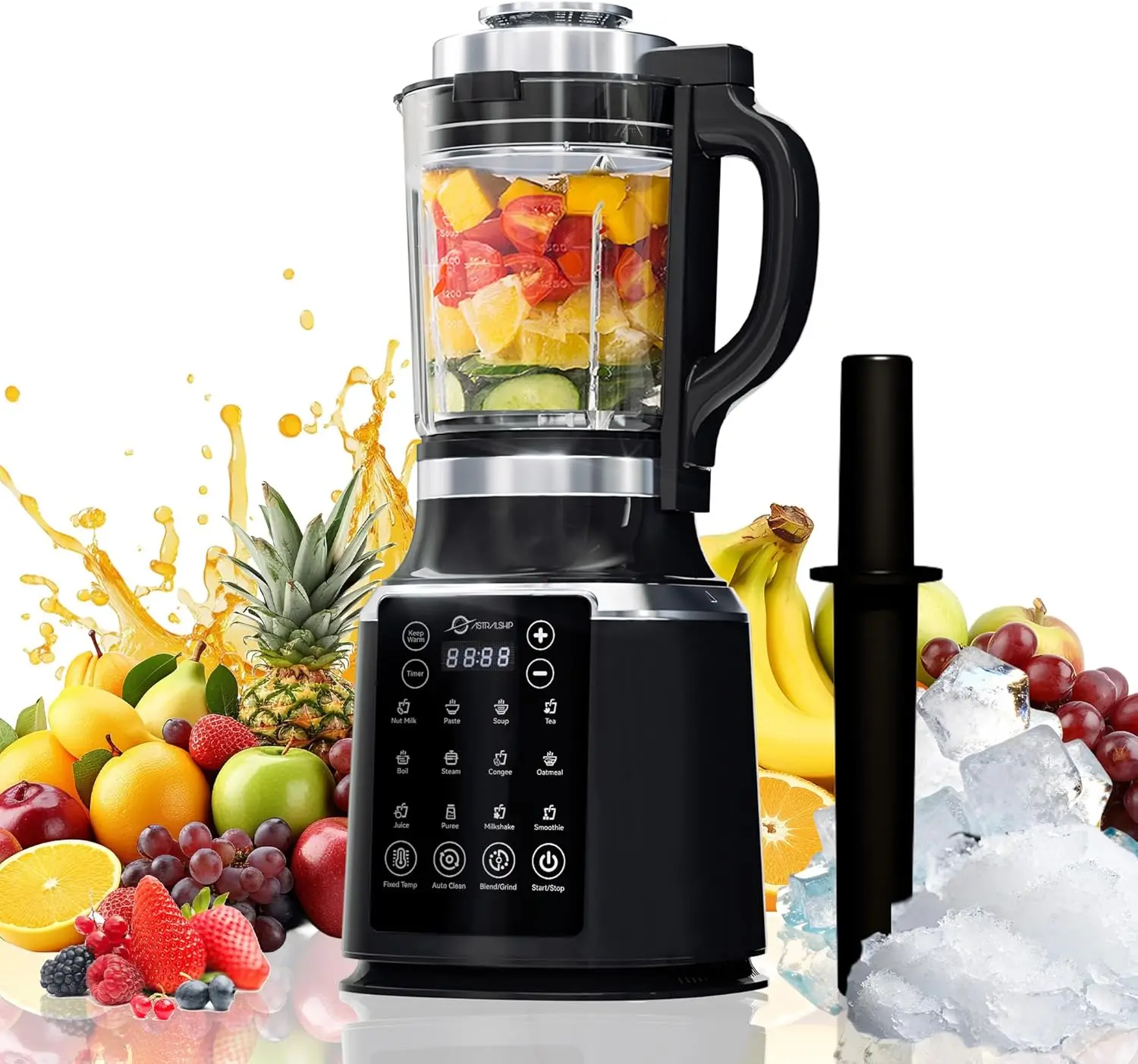 Стеклянные блендеры для кухни с тампером, блендер для смузи, профессиональные блендеры, двигатель 1500 Вт, 9 регулируемых скоростей, 14
Стеклянные блендеры для кухни с тампером, блендер для смузи, профессиональные блендеры, двигатель 1500 Вт, 9 регулируемых скоростей, 14