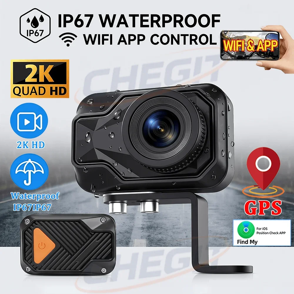 2K QHD Motorcycle Driving GPS Optional WIFI IP67 Waterproof Dash Cam DVR Front Camera Mountain Electric Bike Bicycle Motorcycl
2K QHD Motorcycle Driving GPS Optional WIFI IP67 Waterproof Dash Cam DVR Front Camera Mountain Electric Bike Bicycle Motorcycl