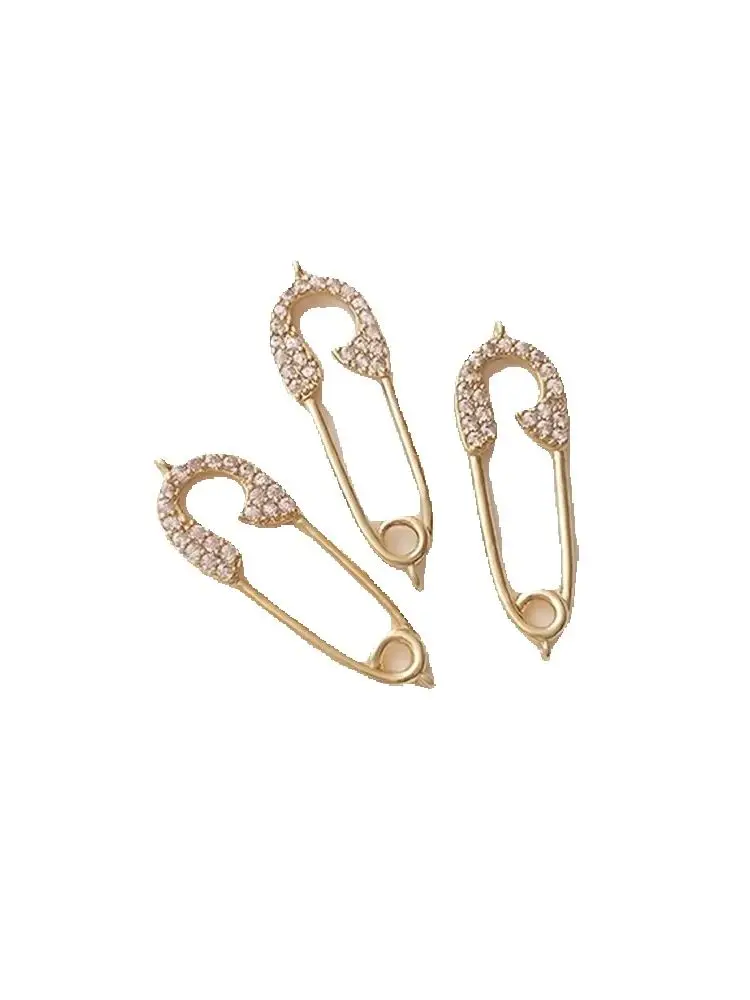 14K gold con pin shaped double hanging accessories diy bracelet necklace earrings pendant
14K gold con pin shaped double hanging accessories diy bracelet necklace earrings pendant