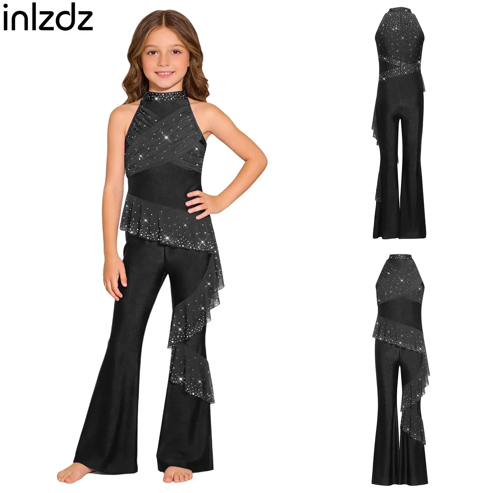 Kids Girl Athletic Gymnastics Ballet Dance Figure Skating Stage Performance Costume Ruched Sleeveless Rhinestones Mesh Jumpsuit
Kids Girl Athletic Gymnastics Ballet Dance Figure Skating Stage Performance Costume Ruched Sleeveless Rhinestones Mesh Jumpsuit