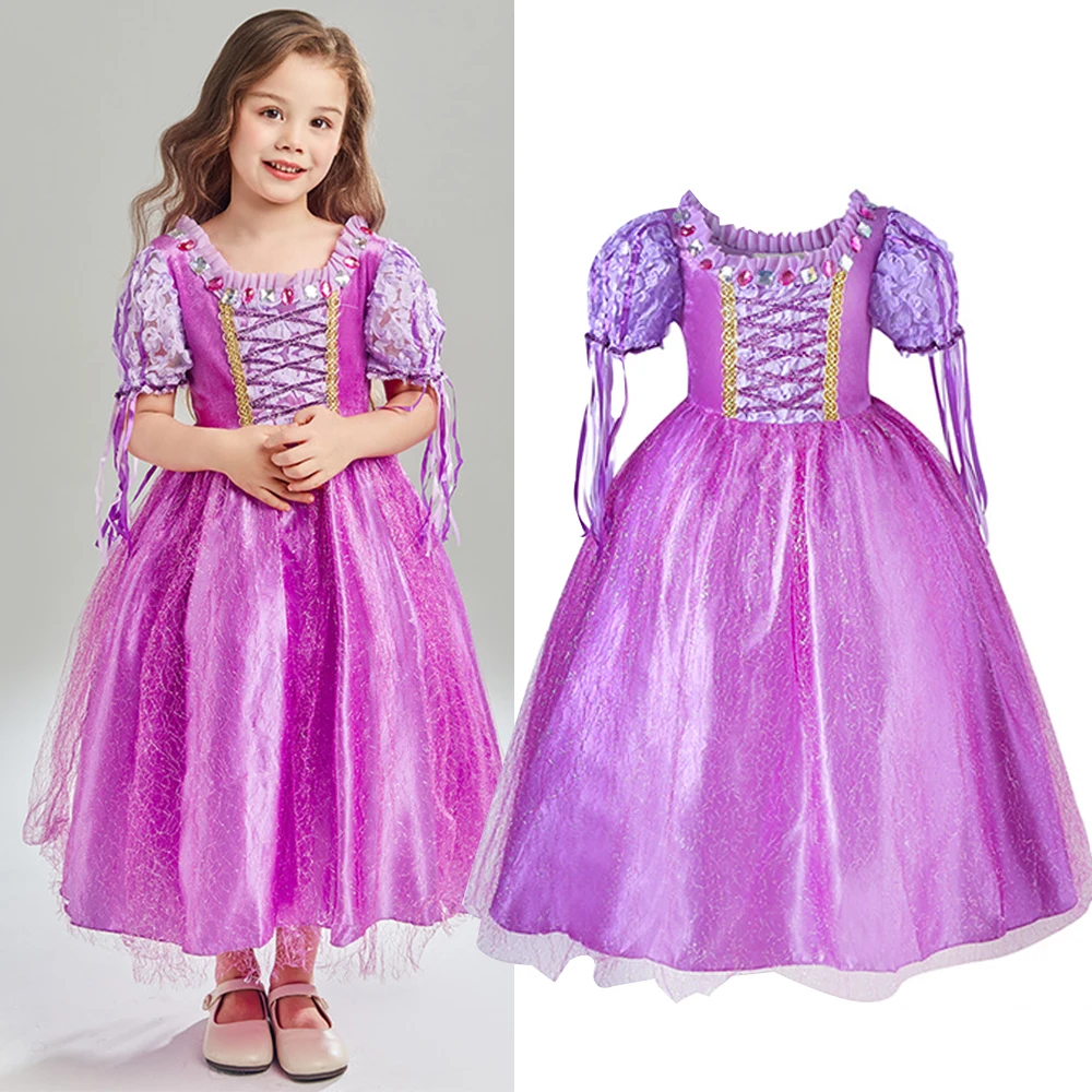 New Kids Cosplay Princess Rapunze Dress Fancy Birthday Party Gowns Beading Puff Sleeve Girls Dresses Children Halloween Costume
New Kids Cosplay Princess Rapunze Dress Fancy Birthday Party Gowns Beading Puff Sleeve Girls Dresses Children Halloween Costume