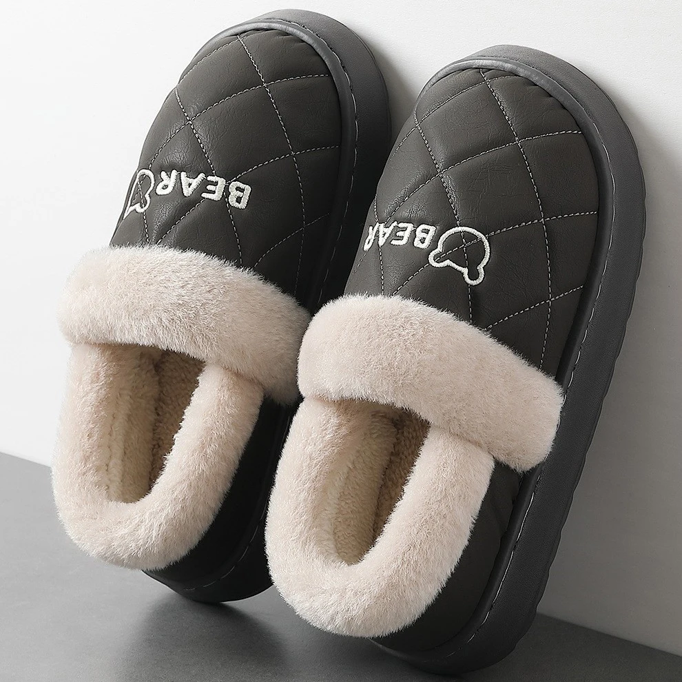 Winter Men Slippers Women Furry Slipper Fashion Non-slip Waterproof Platform Fluffy Flats Indoor Casual Warm Plush House Slides
Winter Men Slippers Women Furry Slipper Fashion Non-slip Waterproof Platform Fluffy Flats Indoor Casual Warm Plush House Slides