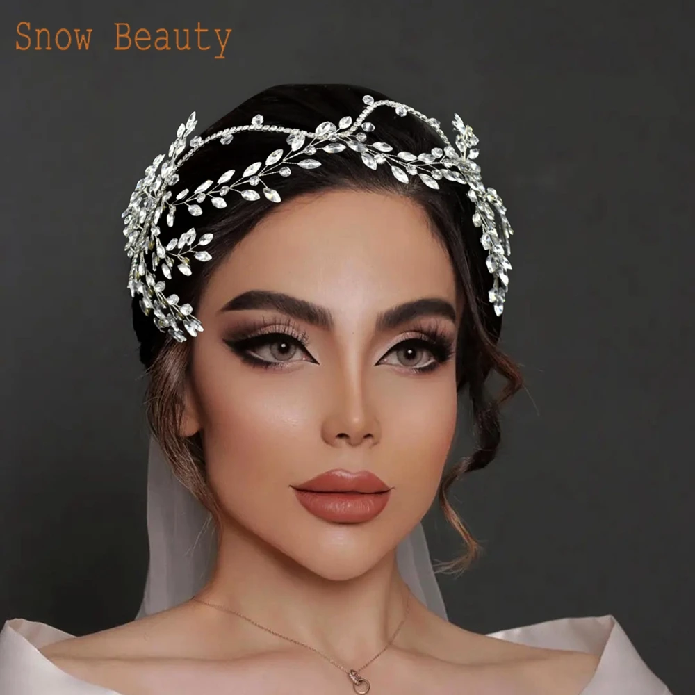 A344 Crystal Bridal Headband Silver Diamond Headpieces Women Tiara Rhinestone Wedding Hair Accessories Wholesale Bridal Headwear
A344 Crystal Bridal Headband Silver Diamond Headpieces Women Tiara Rhinestone Wedding Hair Accessories Wholesale Bridal Headwear