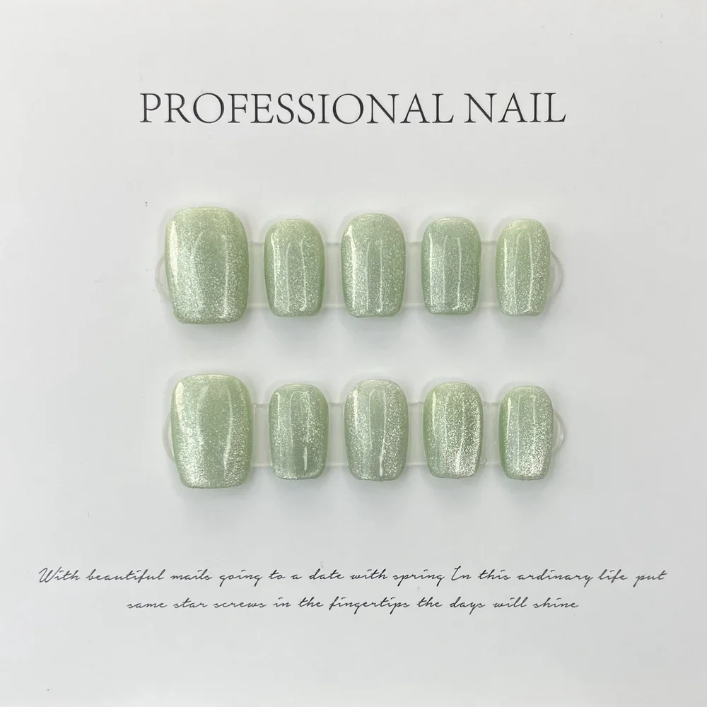 Handmade Y2k Press on Nails Short Korean Green Reusable Adhesive False Nails Acrylic Artifical Nail Tips Full Cover Nail Art
Handmade Y2k Press on Nails Short Korean Green Reusable Adhesive False Nails Acrylic Artifical Nail Tips Full Cover Nail Art