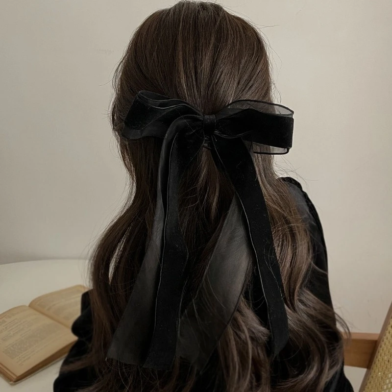 Tulle Velvet Bow Hair Clip Present Elegant Retro Netting Ribbon Hair Accessory for Women French Style Premium Lightweight
Tulle Velvet Bow Hair Clip Present Elegant Retro Netting Ribbon Hair Accessory for Women French Style Premium Lightweight