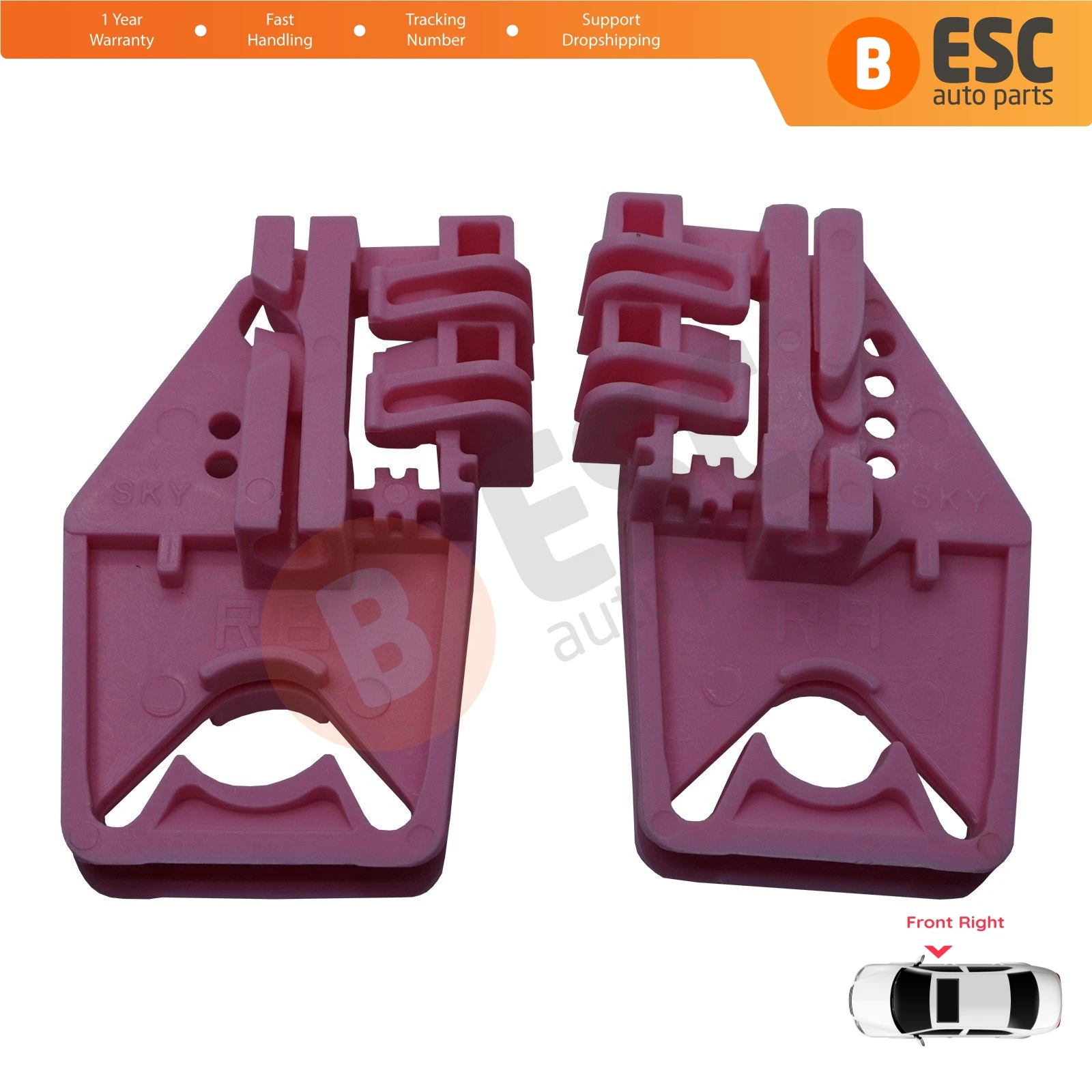EWR338+EWR339 Power Window Regulator Repair Clips A+B Front Right for Skoda Octavia MK2 A5 1Z3 1Z5 2004-2013 4/5-Door 1Z1837462
EWR338+EWR339 Power Window Regulator Repair Clips A+B Front Right for Skoda Octavia MK2 A5 1Z3 1Z5 2004-2013 4/5-Door 1Z1837462