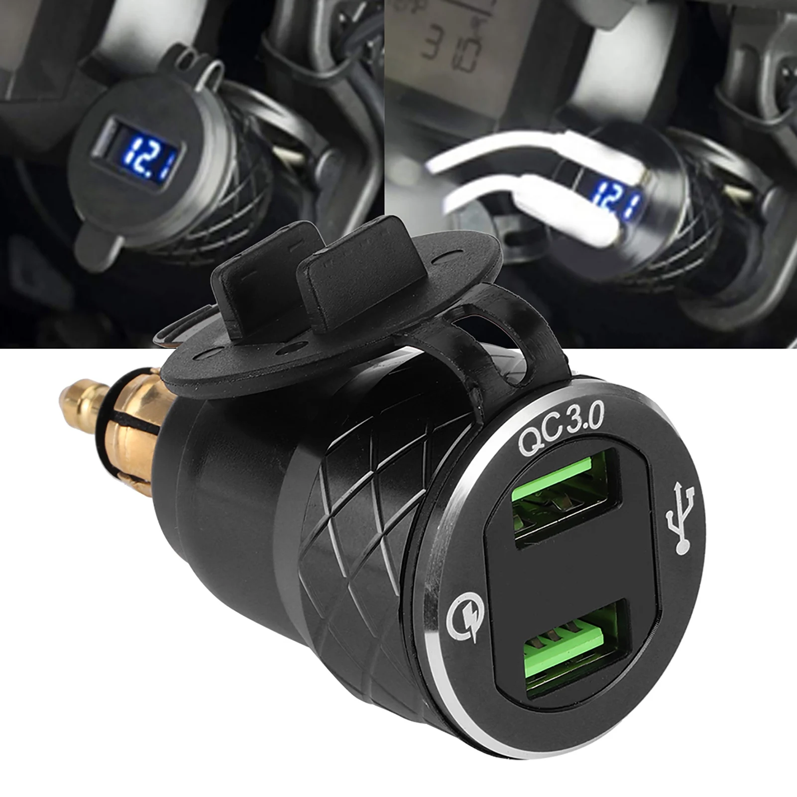 12V‑24V Motorcycle USB Port Power Socket with LED Display Motorcycle USB Port USB Power USB Socket
12V‑24V Motorcycle USB Port Power Socket with LED Display Motorcycle USB Port USB Power USB Socket