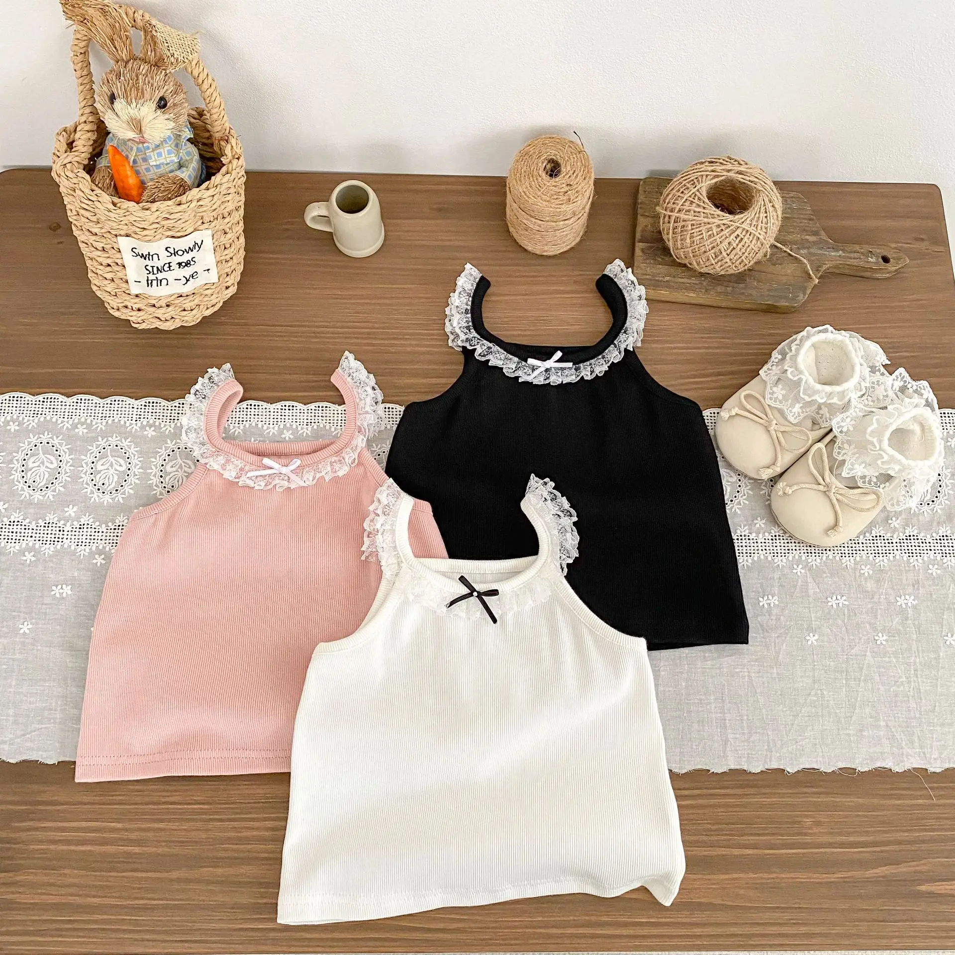 2026 Summer New Baby Girl Sling Vest Solid Girls Sweet Bow Sleeveless T Shirts Cute Infant Halter Tops Cotton Toddler Clothes
2026 Summer New Baby Girl Sling Vest Solid Girls Sweet Bow Sleeveless T Shirts Cute Infant Halter Tops Cotton Toddler Clothes