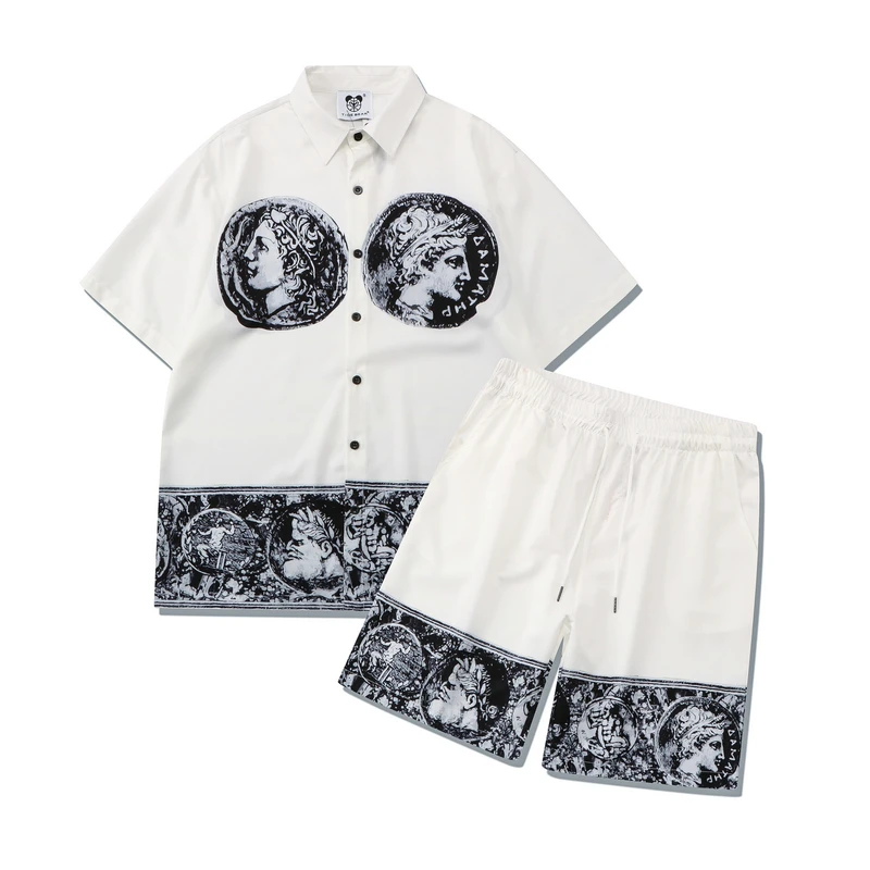 Sculpture Print Short Sleeve Shirts Sets Men and Women Streetwear Hawaiian Beach Clothes Y2K Casual Oversized Loose Unisex Sets
Sculpture Print Short Sleeve Shirts Sets Men and Women Streetwear Hawaiian Beach Clothes Y2K Casual Oversized Loose Unisex Sets