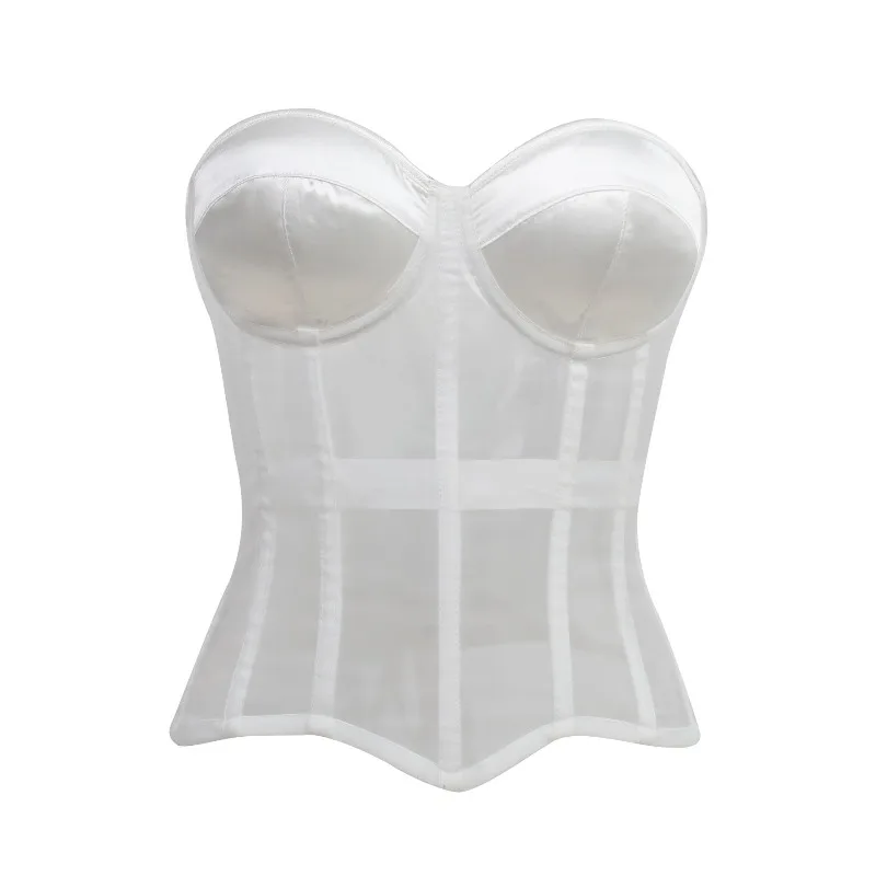 Women Corset Bustiers Strapless With Bra Breathable Mesh Lace Up Boned Bodices Waist Girdle Tummy Control Tight Tops
Women Corset Bustiers Strapless With Bra Breathable Mesh Lace Up Boned Bodices Waist Girdle Tummy Control Tight Tops